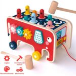 Carrinho de Madeira Montessori Pomar e Fazendinha: Brinquedo Educativo de Encaixe com Cenouras, Frutas e Pesca Magnética, Presente Menino e Menina 1 a 4 Anos, Brinquedo Infantil Pedagógico - brinquedo infantil da Kinderland Brinquedos
