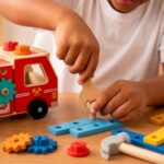 Brinquedo Educativo Menina Blocos de Montar 67 Peças Maleta Infantil com Pista de Bolinha Montessori Presente Criativo 3 Anos Meninas e Meninos Jardim com Cavalo de Brinquedo Rosa - brinquedo infantil da Kinderland Brinquedos