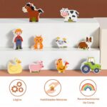 Quebra Cabe?a de Madeira Montessori Alfabeto e Cores – Brinquedo Educativo 2 a 5 Anos, Presente Menina e Menino, Jogo Pedag?gico Did?tico Premium Tamanho 18x18cm - brinquedo infantil da Kinderland Brinquedos