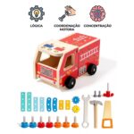 Brinquedo Educativo Menina Blocos de Montar 67 Peças Maleta Infantil com Pista de Bolinha Montessori Presente Criativo 3 Anos Meninas e Meninos Jardim com Cavalo de Brinquedo Rosa - brinquedo infantil da Kinderland Brinquedos