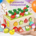 Maleta de Ferramentas de Madeira Infantil Montessori – Bancada de Ferramentas Brinquedo Educativo 3 Anos, Kit Engenheiro Presente Menino e Menina Coordena??o Motora e L?gica - brinquedo infantil da Kinderland Brinquedos