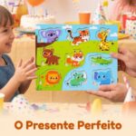 Quebra Cabeça Infantil de Madeira Montessori – Brinquedo Educativo Fundo do Mar 1 Ano, Presente Menina e Menino com Guia de Encaixe, Brinquedo Pedagógico Didático em Madeira Premium - brinquedo infantil da Kinderland Brinquedos