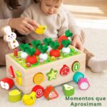 Maleta de Ferramentas de Madeira Infantil Montessori – Bancada de Ferramentas Brinquedo Educativo 3 Anos, Kit Engenheiro Presente Menino e Menina Coordena??o Motora e L?gica - brinquedo infantil da Kinderland Brinquedos
