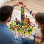 Maleta Policial 2 em 1 Posto de Polícia com Carrinhos de Metal e Helicóptero, Brinquedos Educativos 3 Anos, Garagem Infantil Montessori Presente para Menino e Menina Aventura Azul - brinquedo infantil da Kinderland Brinquedos