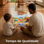 Maleta 2 em 1 Pista de Carrinhos e Estação de Engenharia com Helicóptero e Lançador, Brinquedos Educativos 3 Anos, Presente Menino e Menina Infantil Garagem Portátil Montessori - brinquedo infantil da Kinderland Brinquedos