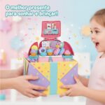 Maleta 4 em 1 Infantil Rosa Mochila Escolar Brinquedo Menina de Maquiagem Cozinha e Casinha de Boneca Presente Educativo 3 a 7 Anos Kit Completo com Acessórios - brinquedo infantil da Kinderland Brinquedos