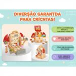 Brinquedo Educativo Mochila Infantil 2 em 1 Casa de Boneca e Restaurante Menina e Menino Kit Cozinha Montessori Som e Luz Presente Dia das Crianças Brinquedos Educativos 3 Anos - brinquedo infantil da Kinderland Brinquedos