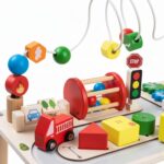 Pista de Corrida de Madeira Safári Ramp Racer, Brinquedo Educativo 1 Ano, 2 Anos e 3 Anos Menina e Menino Montessori de Madeira, Presente Infantil Coordenação Motora e Ação Safári - brinquedo infantil da Kinderland Brinquedos