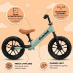 Kinderland Bicicleta de Equilíbrio Infantil Rodas LED Patente Design – Brinquedo Montessori Educativo Menina Menino 2-6 Anos – Presente Mágico para Grande Aventura e Coordenação, Verde - brinquedo infantil da Kinderland Brinquedos