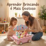 Mega Kit de Construção Criativa 100 Peças Madeira Montessori – Brinquedo de Montar Open Play, Compatível com Blocos, Presente Educativo Menina e Menino, Estruturas e Vigas Didáticas - brinquedo infantil da Kinderland Brinquedos