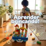 Maleta de Blocos de Montar Infantil Mala com Rodinhas Brinquedo Educativo Montessori 3 Anos Presente Menino e Menina Compatível Lego 64 Peças Azul - brinquedo infantil da Kinderland Brinquedos