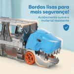 Caminhão Cegonha Dinossauro Pista Lançadora com Carrinhos de Metal, Brinquedos Educativos 3 Anos, Presente Menino e Menina Infantil Montessori Aventura Pista de Corrida e Garagem - brinquedo infantil da Kinderland Brinquedos