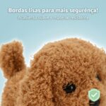 Cachorrinho Interativo de Pelúcia – Brinquedo com Som e Movimento a Pilha, Cachorro que Anda e Late, Presente Menina e Menino, Pet com Embalagem Estilo Casinha de Papelão - brinquedo infantil da Kinderland Brinquedos