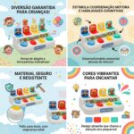   Brinquedo Educativo 1 Ano Bebe Montessori Pop-up Menino Menina Coordenação Motora Animal World Presente Dia das Crianças Causa e Efeito Quebra Cabeça Infantil Primeiros Passos - brinquedo infantil da Kinderland Brinquedos