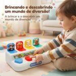   Brinquedo Educativo 1 Ano Bebe Montessori Pop-up Menino Menina Coordenação Motora Animal World Presente Dia das Crianças Causa e Efeito Quebra Cabeça Infantil Primeiros Passos - brinquedo infantil da Kinderland Brinquedos