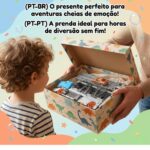 Caminhão Cegonha Dinossauro Pista Lançadora com Carrinhos de Metal, Brinquedos Educativos 3 Anos, Presente Menino e Menina Infantil Montessori Aventura Pista de Corrida e Garagem - brinquedo infantil da Kinderland Brinquedos