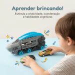 Brinquedo Menino e Menina Caminhão Tubarão Catapulta Shark Track com Carrinho Brinquedo Educativo 3 Anos+ Infantil Presente Dia das Crianças Criativo Pista Dinossauro Montessori Azul - brinquedo infantil da Kinderland Brinquedos