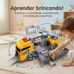 Caminhão Betoneira Infantil – Brinquedo de Construção com Fricção em Plástico ABS Resistente, Presente Menino e Menina 2 a 5 Anos, Carrinho Didático para Brinquedoteca e Areia - brinquedo infantil da Kinderland Brinquedos