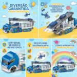 Caminhão de Construção Infantil – Brinquedo de Empurrar e Fricção em Plástico ABS Resistente, Presente Menino e Menina 2 a 5 Anos, Carrinho Didático para Brinquedoteca e Areia - brinquedo infantil da Kinderland Brinquedos