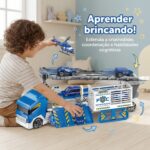 Caminhão de Construção Infantil – Brinquedo de Empurrar e Fricção em Plástico ABS Resistente, Presente Menino e Menina 2 a 5 Anos, Carrinho Didático para Brinquedoteca e Areia - brinquedo infantil da Kinderland Brinquedos