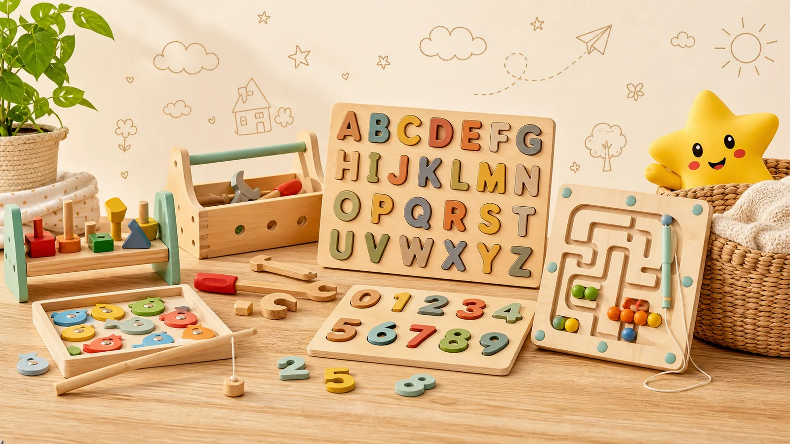 Brinquedos Montessori de madeira: guia com fotos para pais
