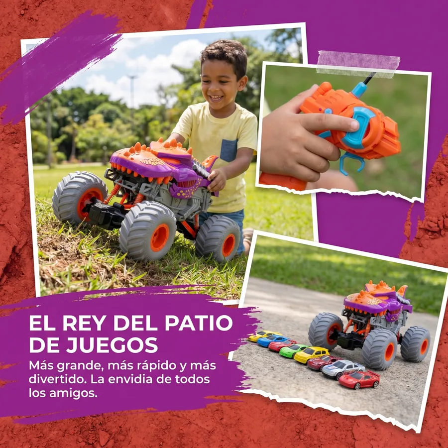 monster truck dinossauro controle remoto - melhor controle remoto