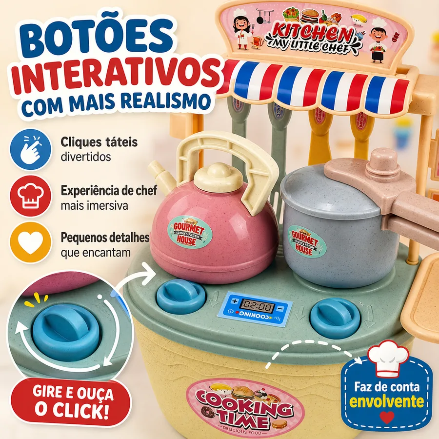cozinha infantil mini fogão - melhor cozinha compacta