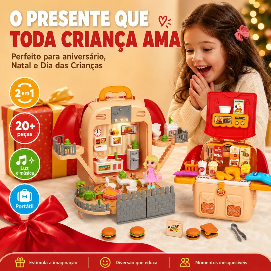 mochila casa de boneca e restaurante - melhor mochila cenário
