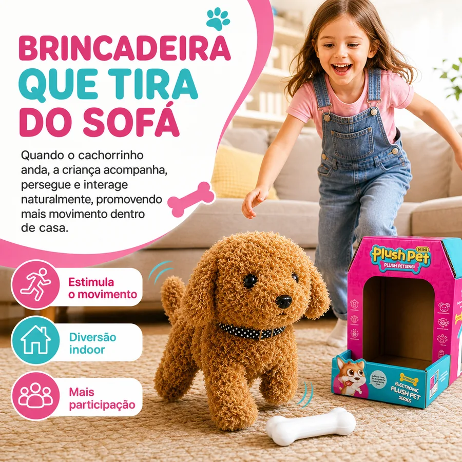 cachorrinho interativo de pelúcia - melhor pet interativo