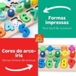 Quebra Cabeça Infantil Montessoriana de Números - brinquedo infantil Kinderland Toys