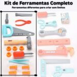 Maleta de Ferramentas Infantil 14 Peças - brinquedo infantil Kinderland Toys