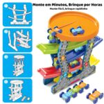 Pista de Carrinho Educativa Infantil com - brinquedo infantil Kinderland Toys