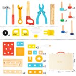 Kit Maleta de Ferramentas de Madeira Montessori Infantil - brinquedo infantil Kinderland Toys
