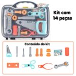 Maleta de Ferramentas Infantil 14 Peças - brinquedo infantil Kinderland Toys