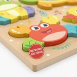 Quebra Cabeça de Madeira Montessori Formas e Cores - brinquedo infantil Kinderland Toys