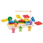 Brinquedo de Madeira Quebra Cabeça Educativo Montar e Pescar Montessori - brinquedo infantil Kinderland Toys