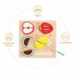 Brinquedo de Madeira Quebra Cabeça Infantil Frutas com Faca Montessori - brinquedo infantil Kinderland Toys