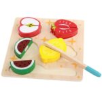 Brinquedo de Madeira Quebra Cabeça Infantil Frutas com Faca Montessori - brinquedo infantil Kinderland Toys