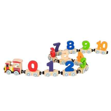 Trem dos Números de Madeira Montessori 0 a 10 - brinquedo infantil Kinderland Toys