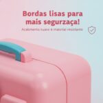 Maleta 4 em 1 Infantil Rosa Mochila Escolar Brinquedo Menina - brinquedo infantil Kinderland Toys
