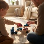 Caminhão Cegonha de Madeira com 4 Carrinhos Brinquedo Educativo Montessori - brinquedo infantil Kinderland Toys