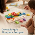 Brinquedo de Madeira Quebra Cabeça Educativo Montar e Pescar Montessori - brinquedo infantil Kinderland Toys
