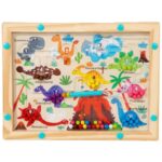 Quebra Cabeça Infantil Dinossauro Labirinto Magnético Brinquedo Educativo Montessori em - brinquedo infantil Kinderland Toys