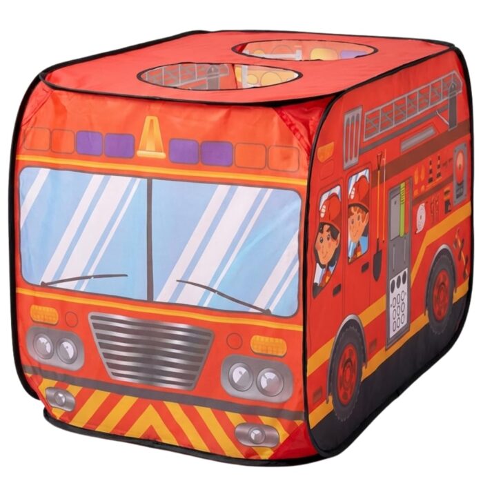 Barraca Infantil Cabana de Bombeiro Vermelha Pop-up Portátil, Brinquedos Educativos Menino e Menina, Presente Criativo Dia das Crianças Casinha Montessori (NÃO INCLUI BOLINHAS)