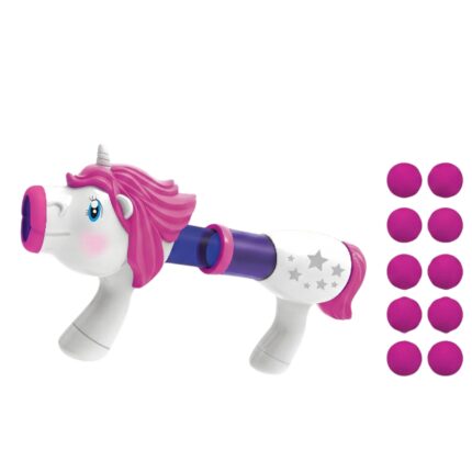 Brinquedo Unicórnio Lançador de Bolinhas de Espuma Soft Foam 10 - brinquedo infantil Kinderland Toys