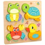 Quebra Cabeça de Madeira Montessori Formas e Cores - brinquedo infantil Kinderland Toys