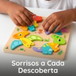 Quebra Cabeça de Madeira Montessori Alfabeto e Cores - brinquedo infantil Kinderland Toys