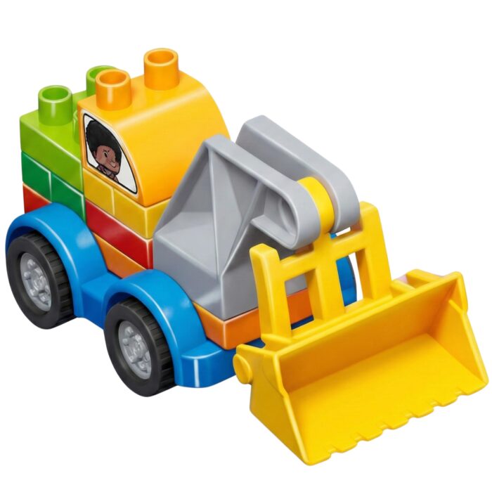 Blocos de Montar Infantil 6 em 1 Brinquedos Educativos 3 Anos em Diante Carrinho de Construção Montessori Quebra Cabeça Menino Menina Presente Criativo 38 Peças Didático Multicolorido