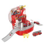 Maleta Estação de Bombeiro com Pista de Carrinho e Helicóptero - brinquedo infantil Kinderland Toys