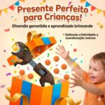 Lançador de Bolinhas Dinossauro Brinquedo Menino e Menina com 10 - brinquedo infantil Kinderland Toys
